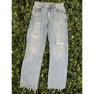 Garage Denim Light Wash Distressed High Rise Jeans SLOUCHY fit Size 26